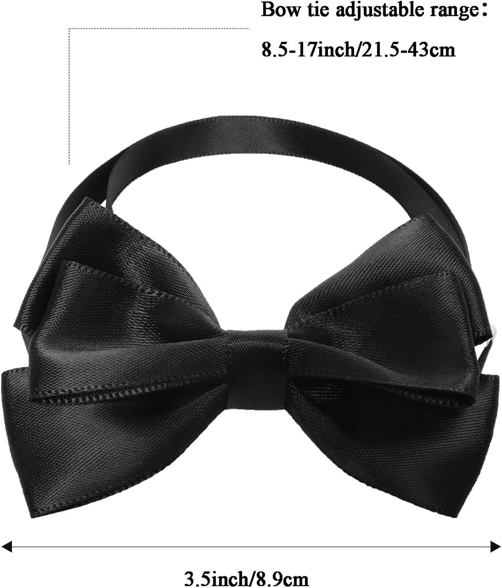 Pet Formal Accessories Set 2 Pcs Dog Costume Top Hat with Formal Pet Tuxedo Bowtie/Necktie Birthday Party Halloween Grad