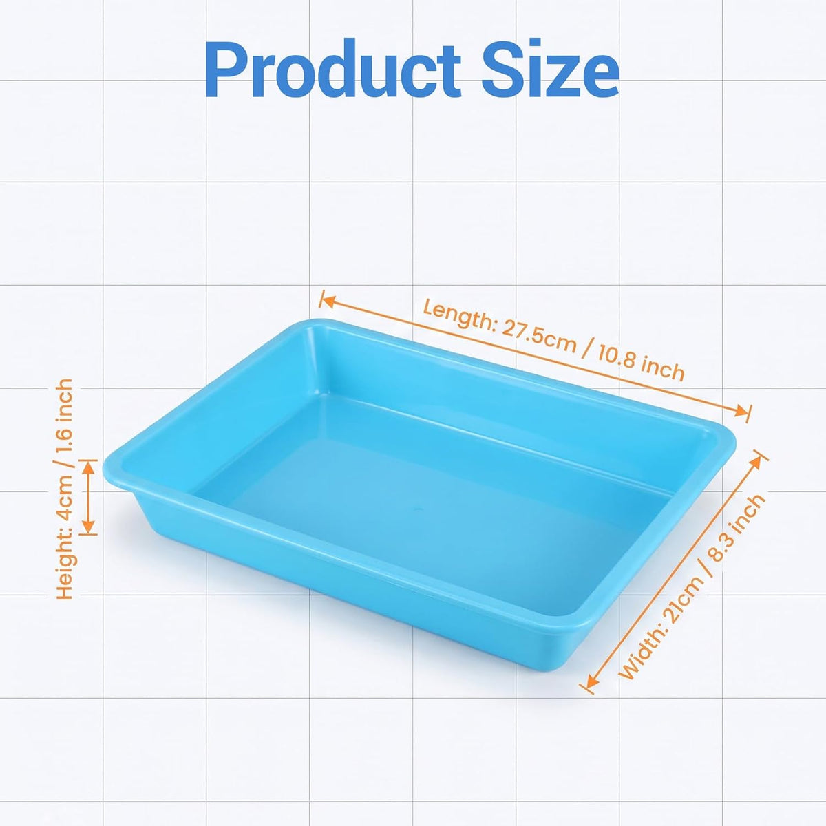 6 Pack Small Kitten Litter Box 1.6 inch Low Entry Litter Box with Scooper