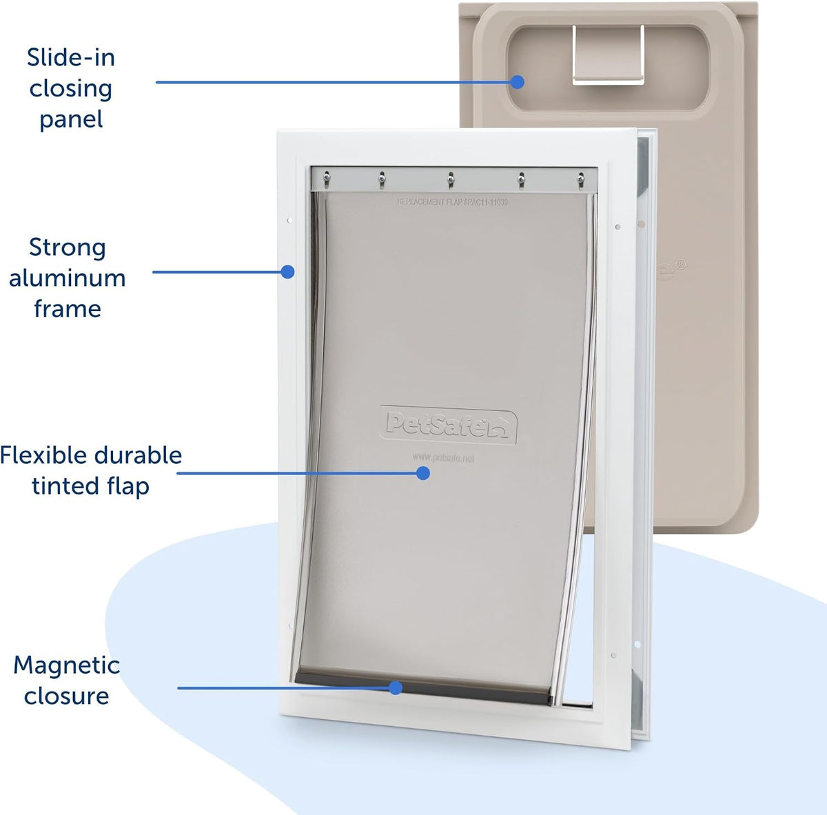 PetSafe Freedom Aluminum Pet Door Medium, White