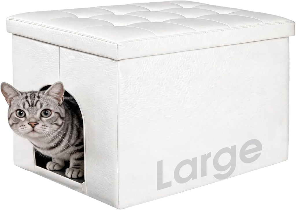 MEEXPAWS Cat Litter Box Enclosure Furniture Odor Control, Extra Large