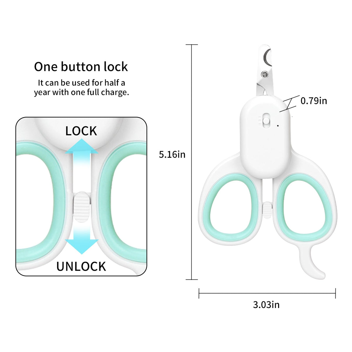 PAKEWAY Cat Nail Clipper with LED Light, Safe & Precise for Cats & Kittens