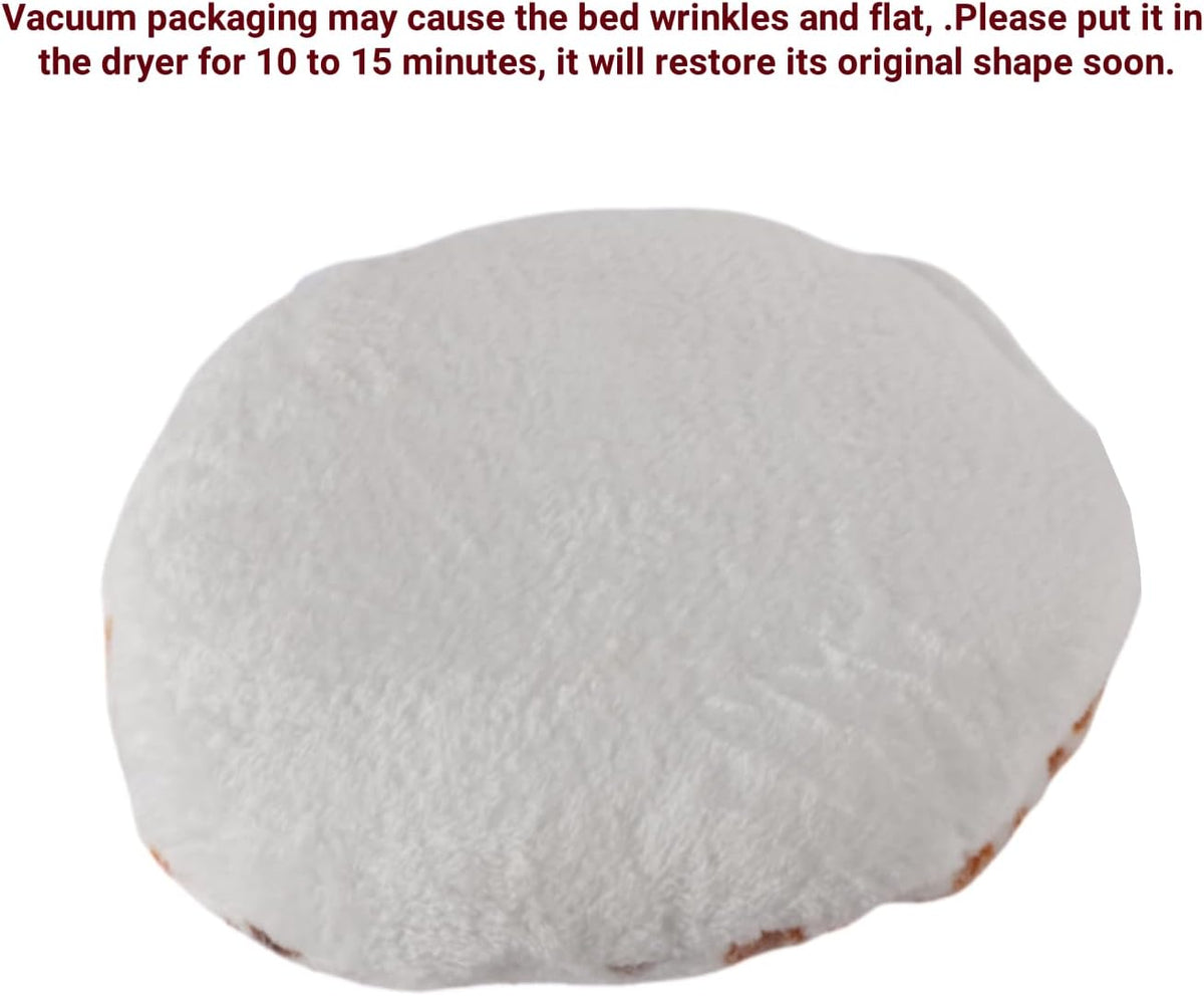 SHENGOCASE 2-Pack 15“ Round Soft Cat Kneading Pillow Cushion Bed for Cat Small Dog House Perch Shelf, Pad Padding for Ca