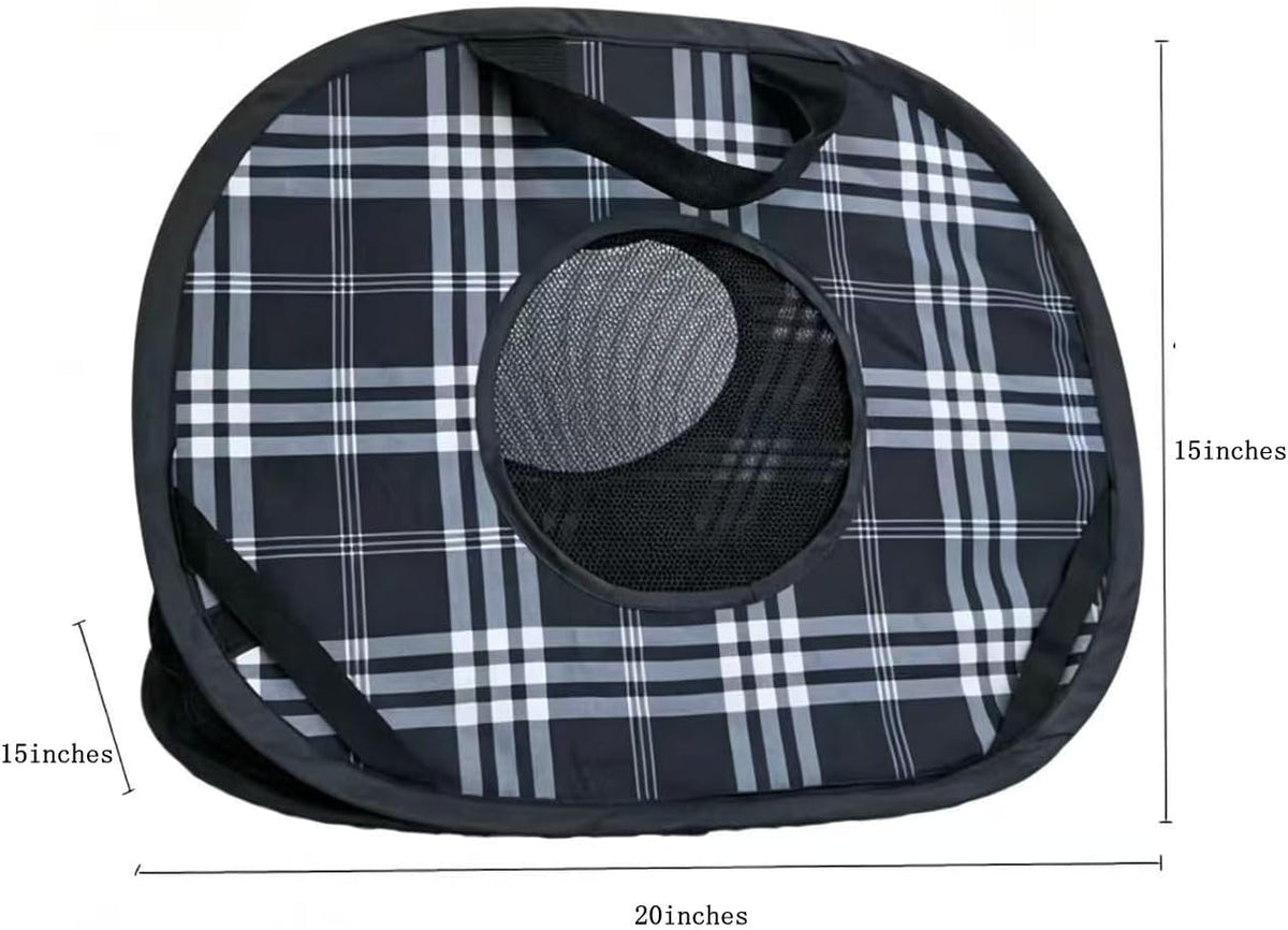 Pop Up Soft Sided Cat Carrier, Collapsible Portable Travel Bag for Cats Up to 15 lbs, Breathable Mesh Ventilation