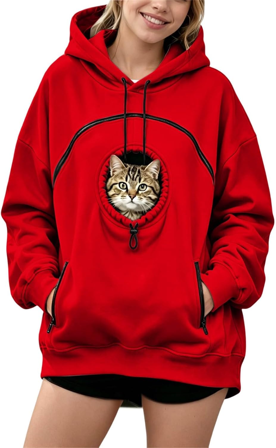 Pet Pouch Hoodie Cat Hoodie with Pouch Pull Pocket for Dogs