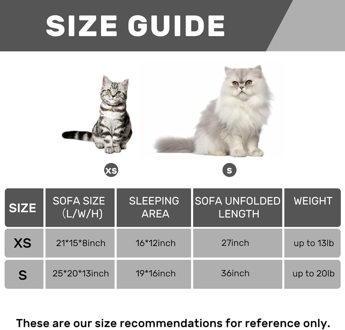Hollypet Cat Bed Small Dog Orthopedic Couch Beds for Pets up to 13 lbs