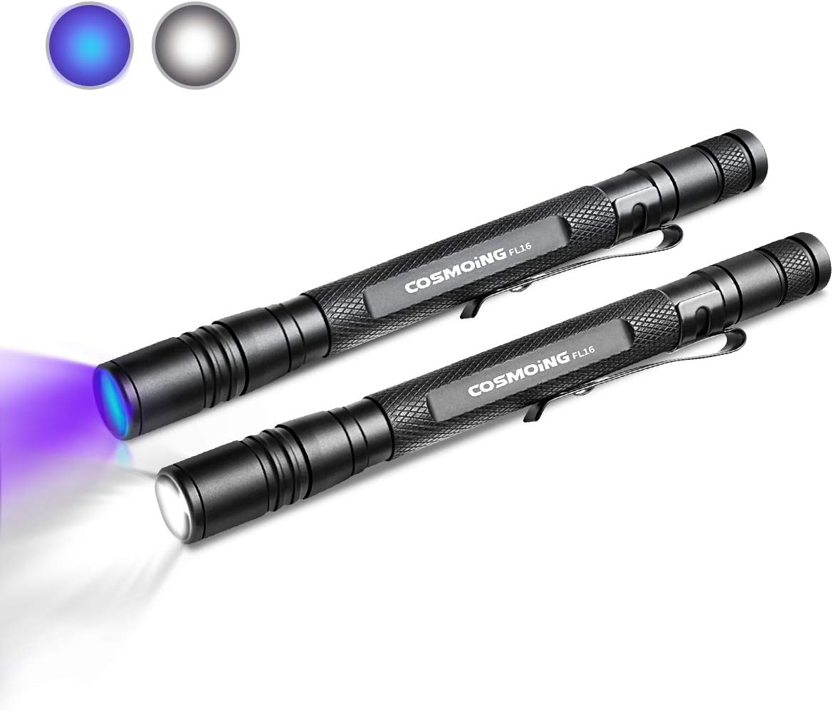 UV Flashlight 395nm Zoomable Black Light Lamp Ultraviolet Lights