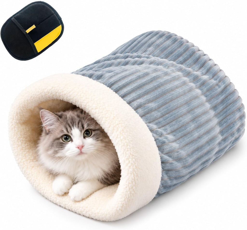 Cat Sleeping Bag for Indoor Cats with Pet Hair Removal Glove，# 10