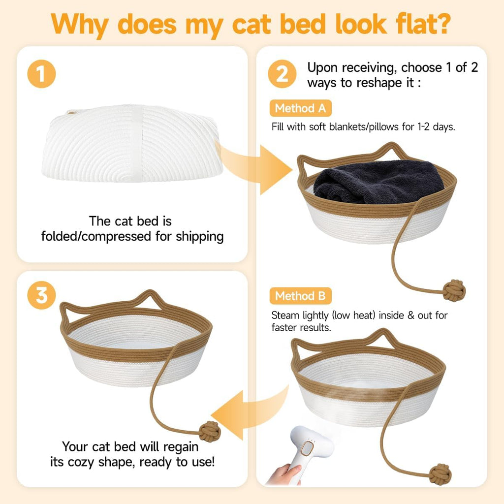 Stimulicat Handwoven Cat Basket,Instinct Basket for Cats Basket Bed