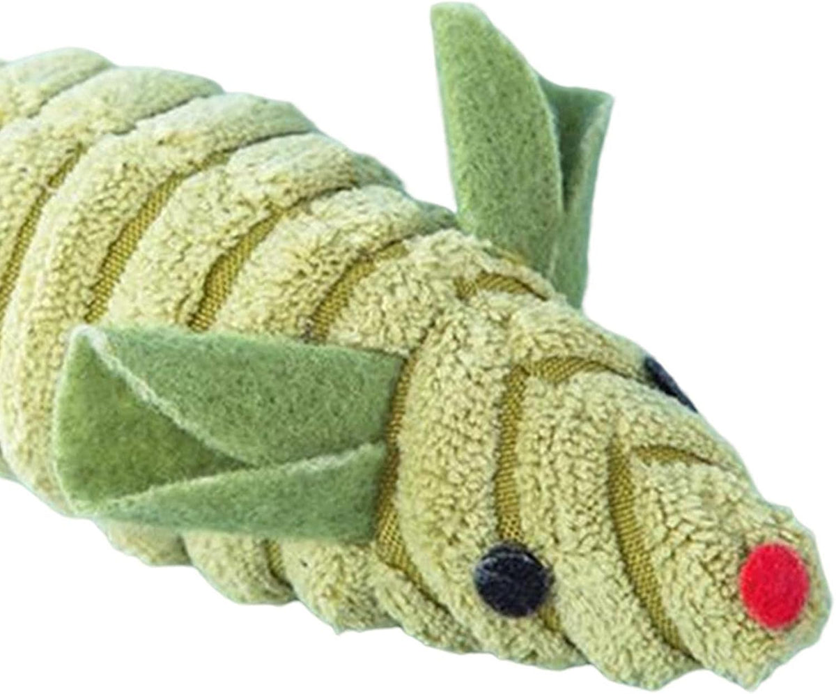 Interactive Cat Toys Simulation Stuffed Animals Mice Toy Mouse Shape for Cats Toy for Cats Kitten, Green