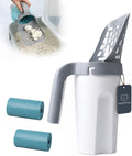 3 in 1 Cleaning Shovel for Cat Litter Kitty Scoop with Holder Bag Attached