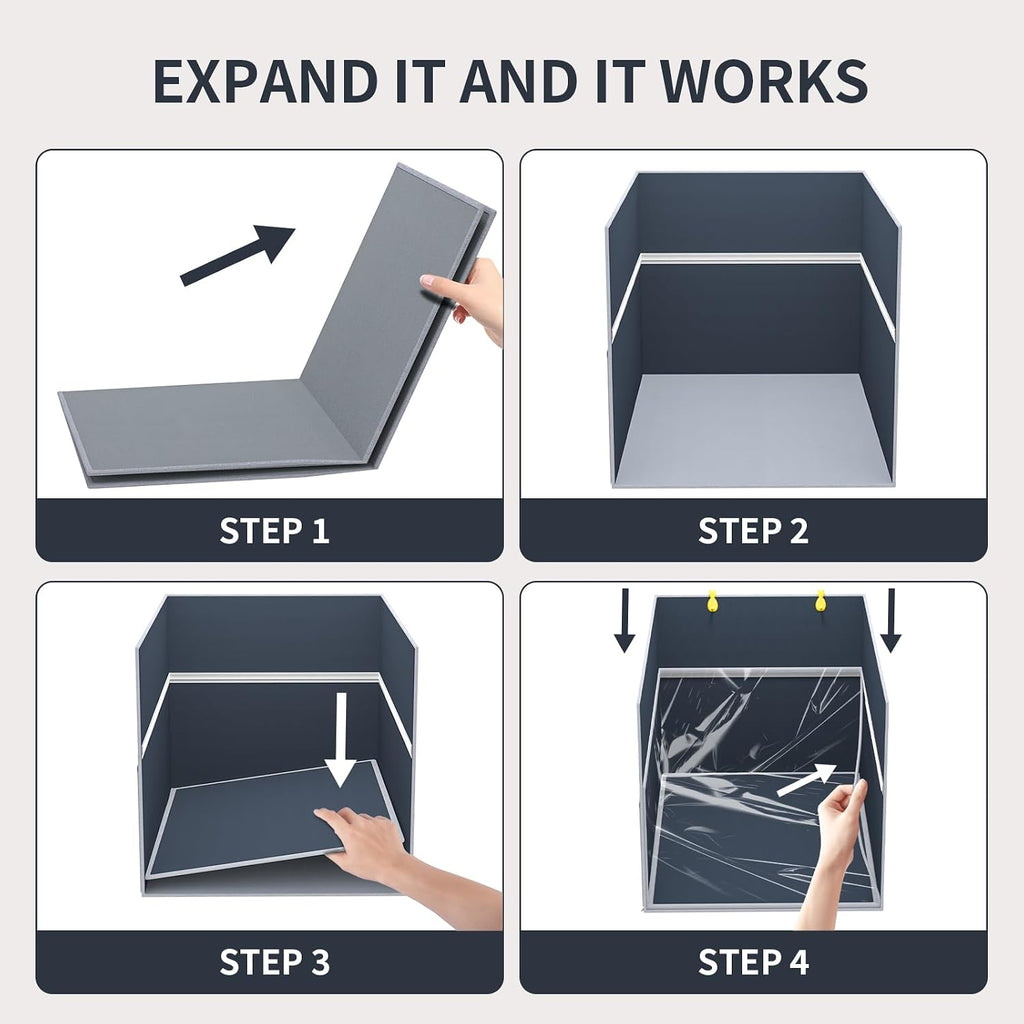 Waterproof Cat Litter Box Enclosure Splash Guard, 27.1"x21.6"x16.5"