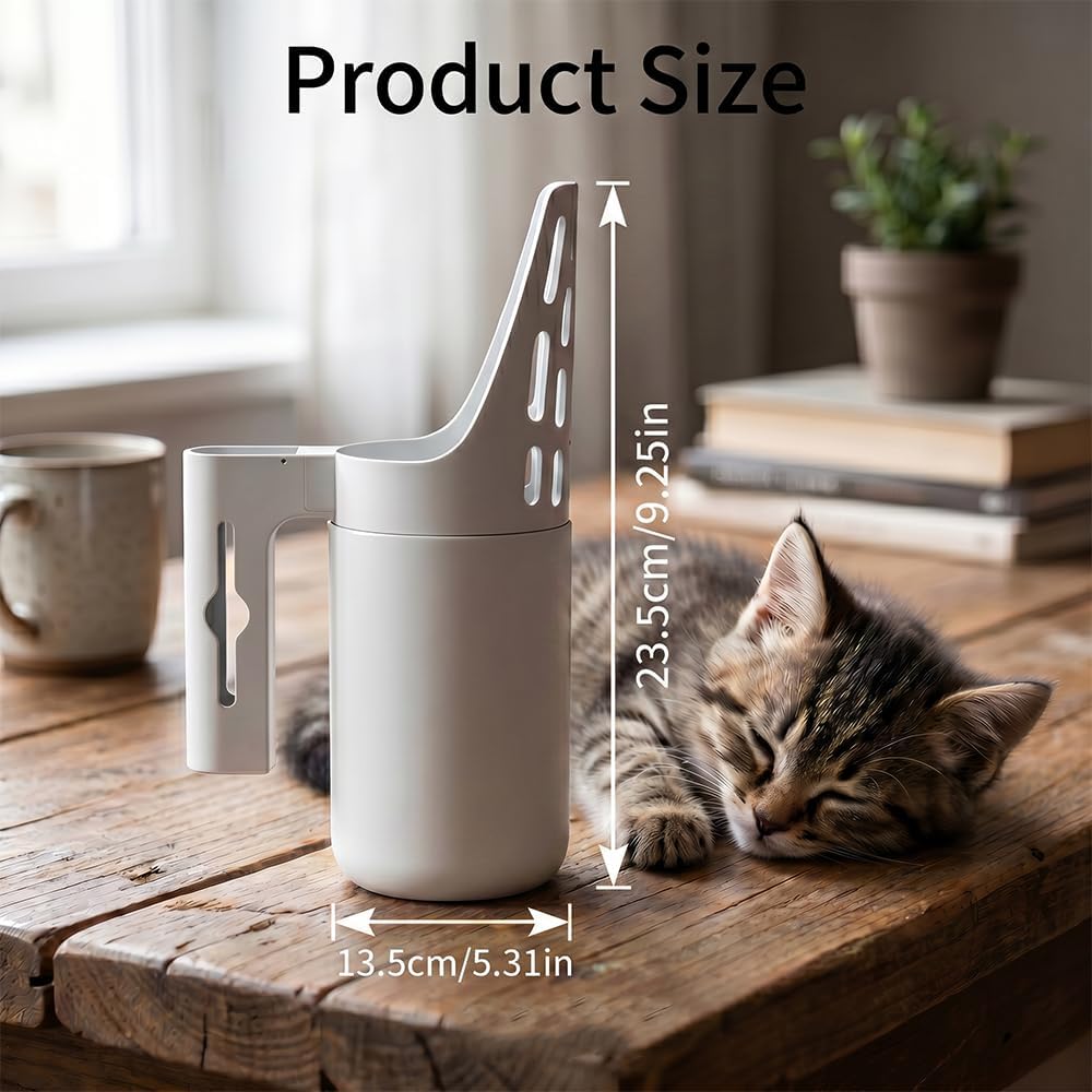 Cat Litter Scoop with Hidden Waste Bag Storage (1PC+2*Bag)