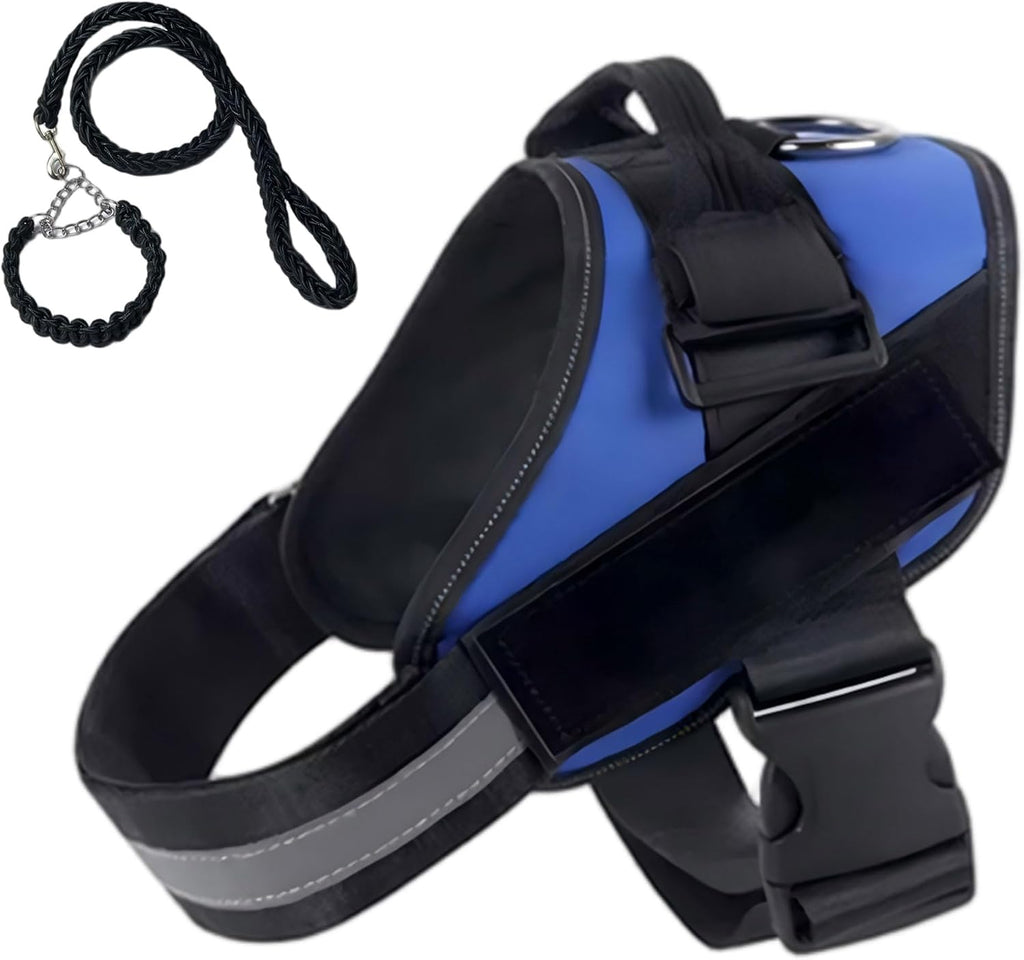 Dogshood No-Pull Harness Front Clip Easy On-Off Reflective (Rose Red,S)