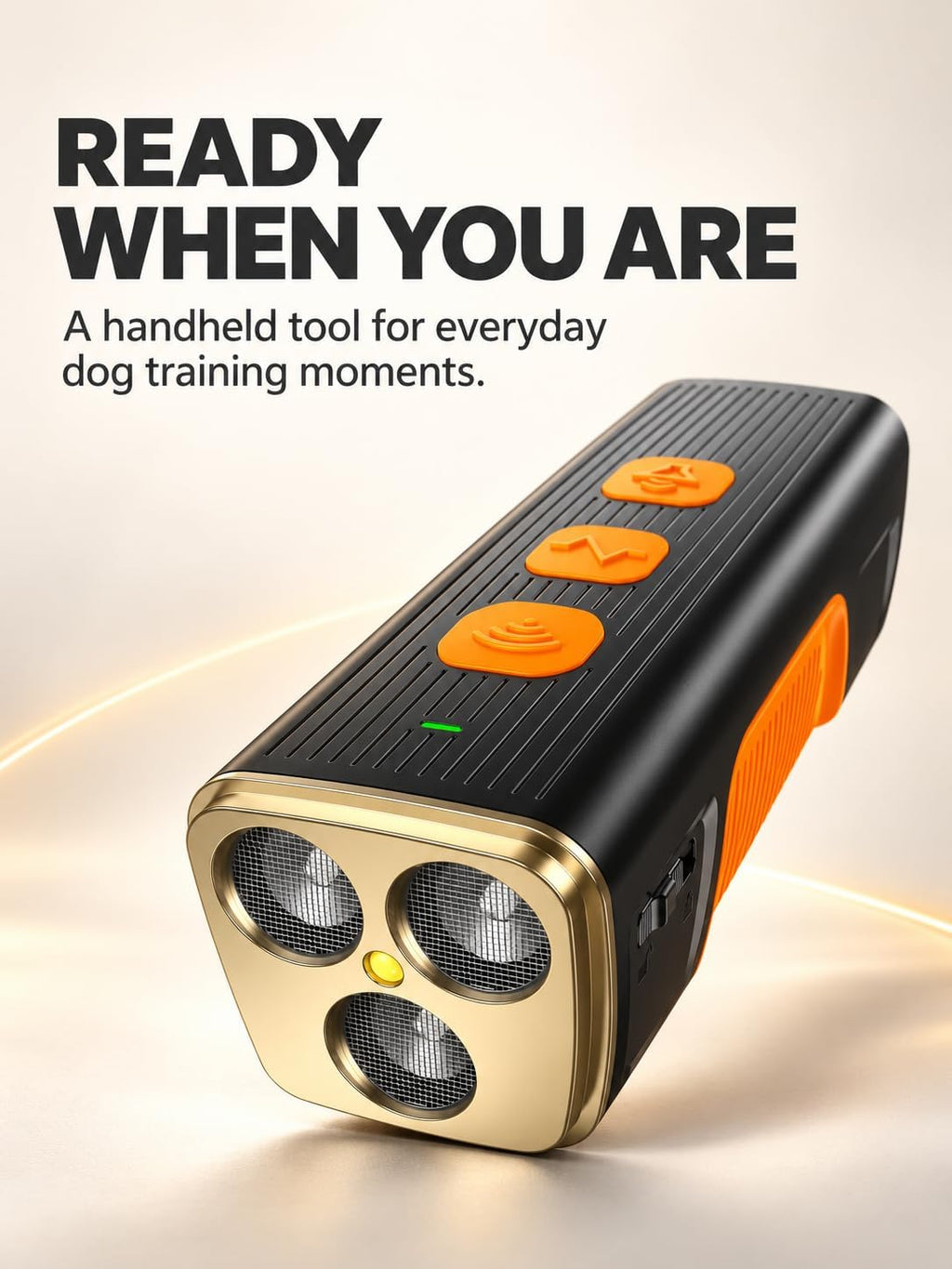 Ultrasonic Dog Bark Deterrent Device with LED Flashlight & Beep