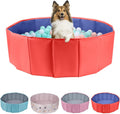 Dog Ball Pit Foldable 59.05 inches in Diameter,No Ball Included,Red XL