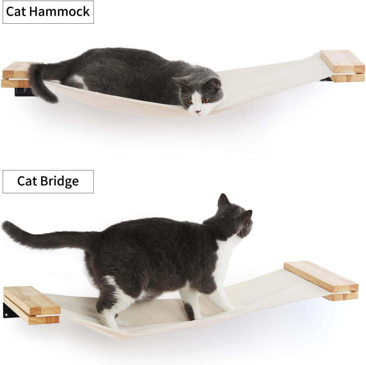 FUKUMARU Cat Wall Hammock, 34 x 13 inch Kitten Wall Furniture