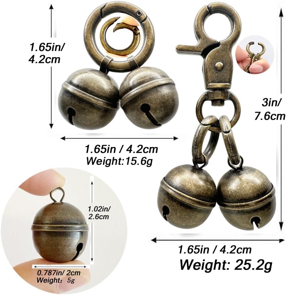 Cat & Dog Collar Bell Set, 2 Style Extra Loud Bell for Pet Tracking