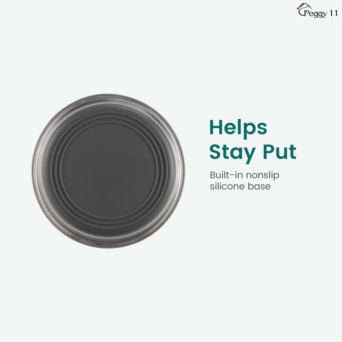 PEGGY11 Nonslip Stainless Steel Dog Bowls, 3.8 US Cup Each, 2 Pack