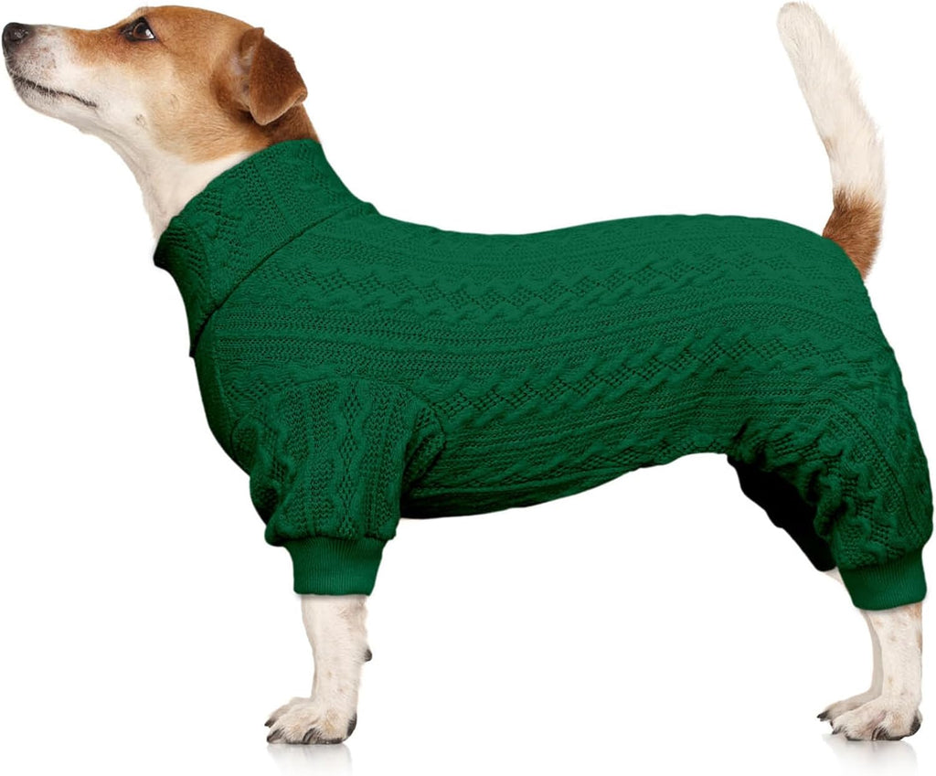 Dog Sweaters for Large Dogs Turtleneck Knitted Pet Clothes Solid Color Puppy Sweater Warm Dog Sweater(Grey&XL)