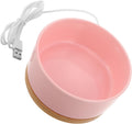 Heated Cat Water Bowl for Kittens, USB Powered 350ml Pink