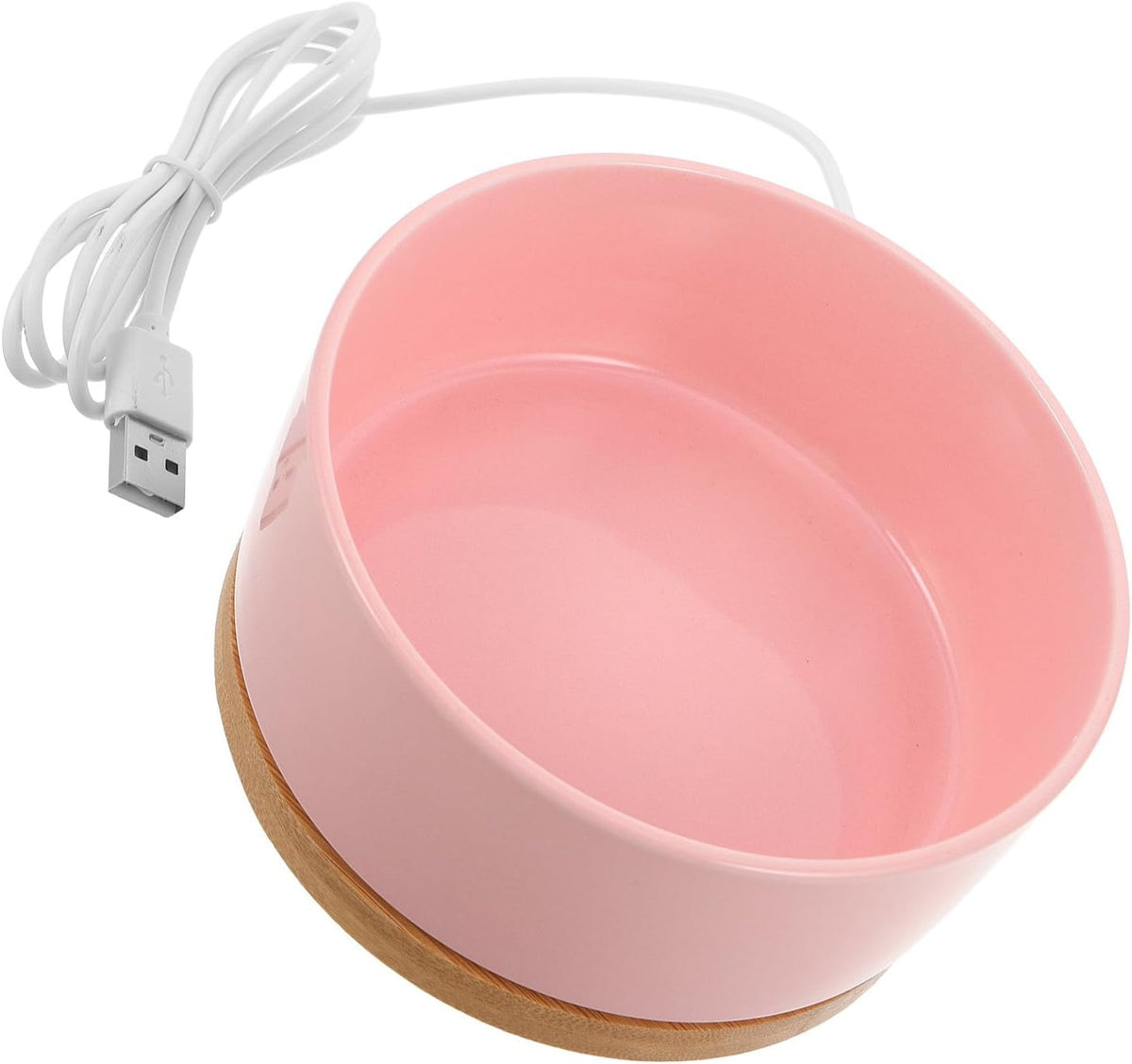 Heated Cat Water Bowl for Kittens, USB Powered 350ml Pink