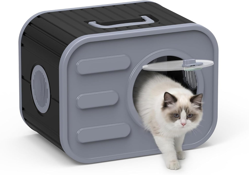 Outdoor Cat House Weatherproof, Black