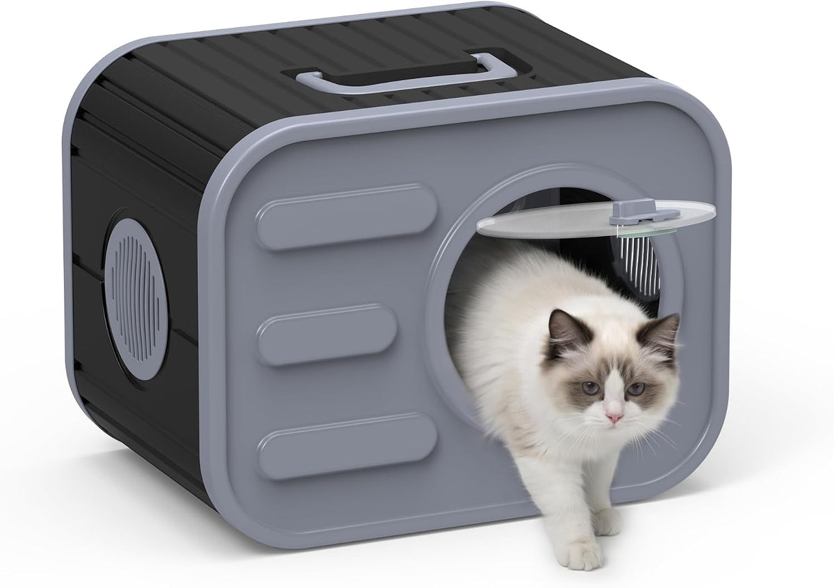 Outdoor Cat House Weatherproof, Black