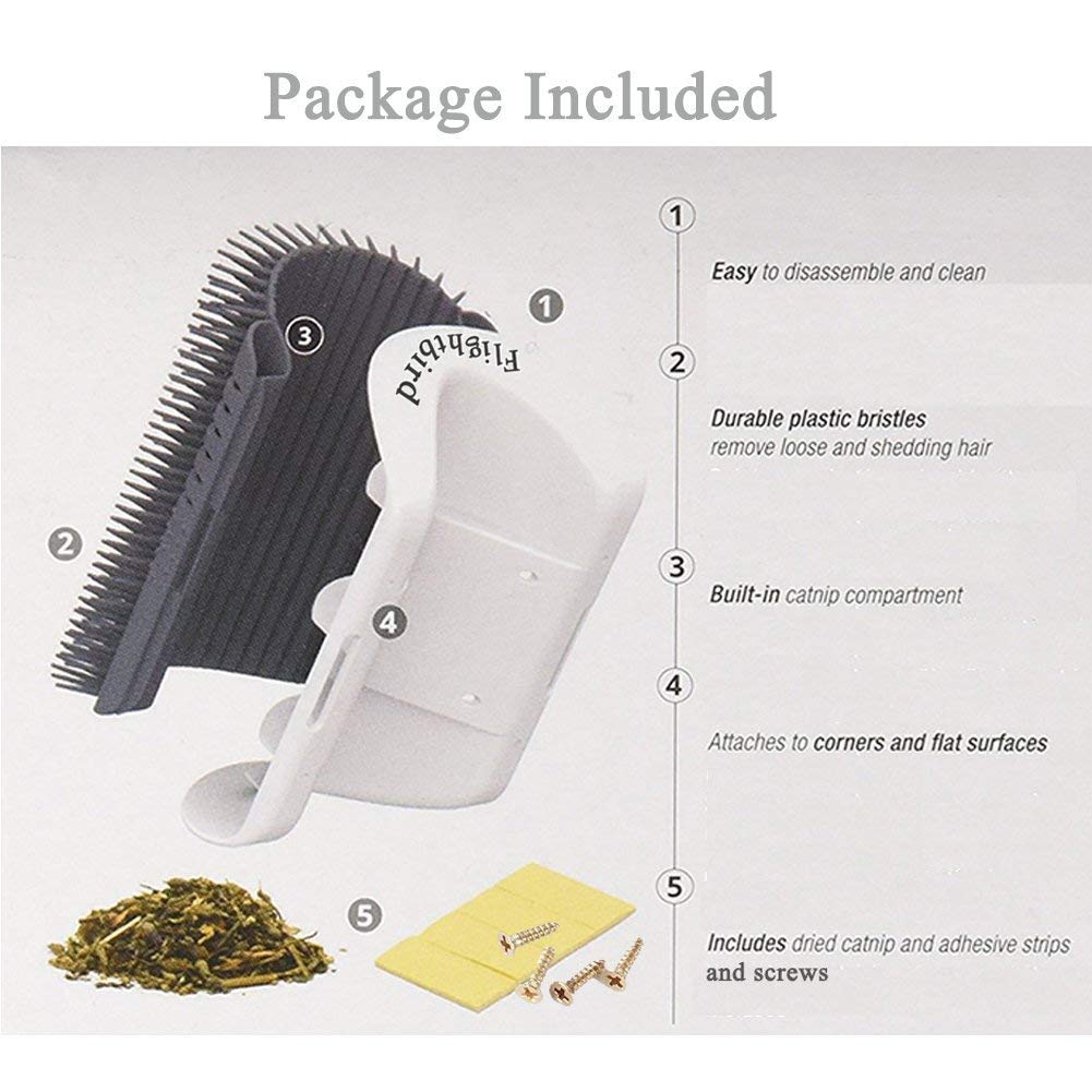 3.0 Softer Cat Self Groomer with Catnip, Dog Cat Corner Groomer Comb