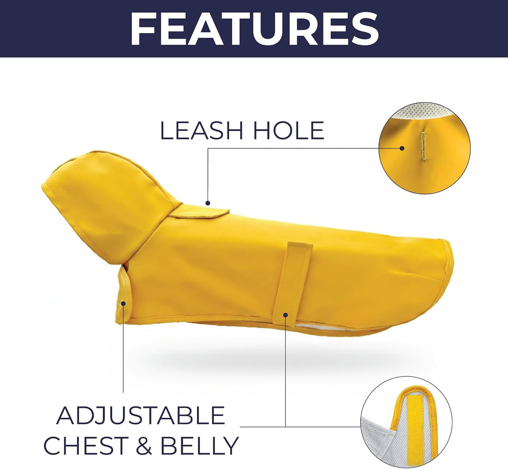 Long Dog Dachshund Raincoat, Waterproof Rain Jacket - Small