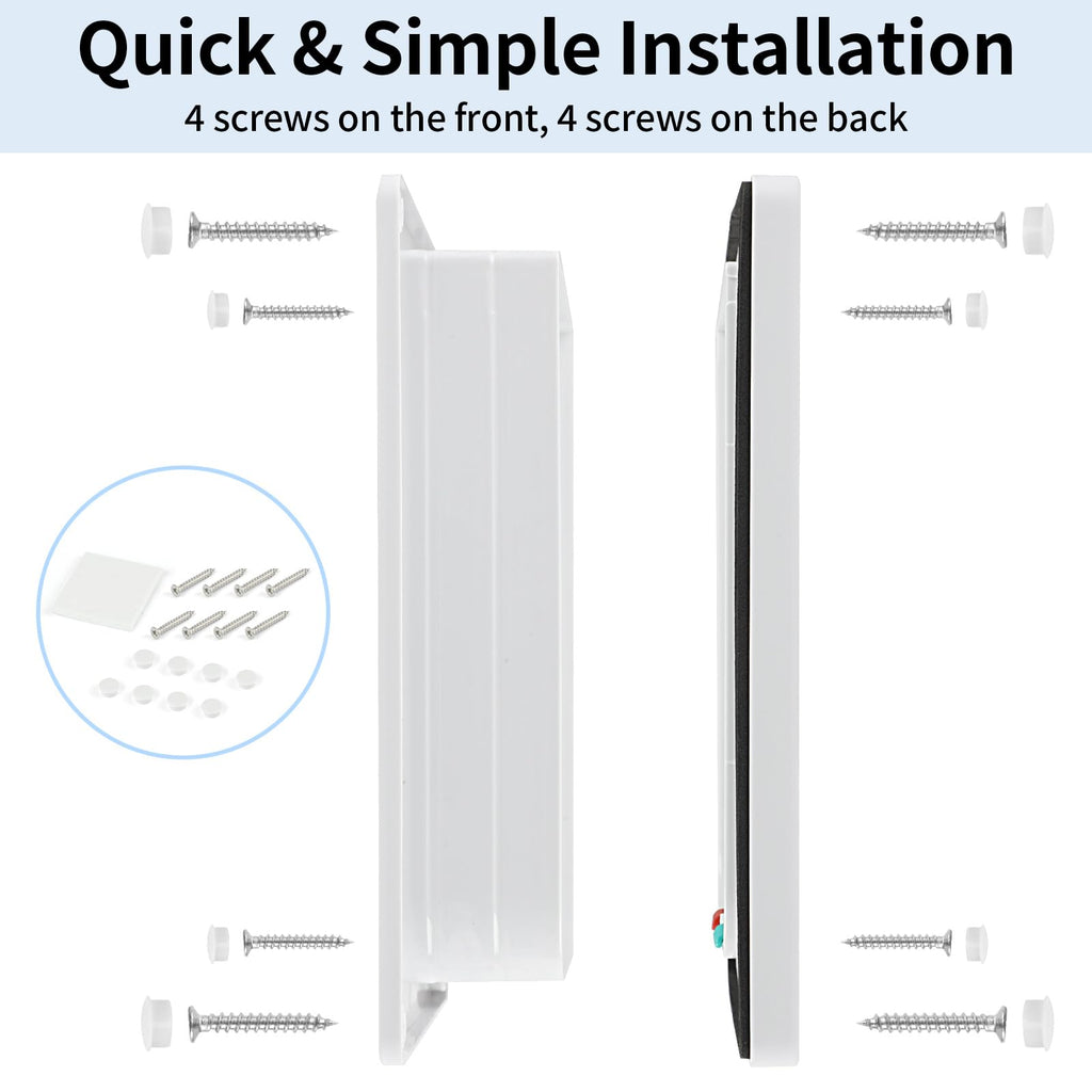 Cat Door for Interior Exterior Door, 4-Way Locking Flap