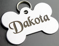 DEEP Engraved Premium Dog & Cat ID Tag – Personalized, Stainless Steel, Long-Lasting Durability - XL Bone 1-1/3"x2 (2-Si