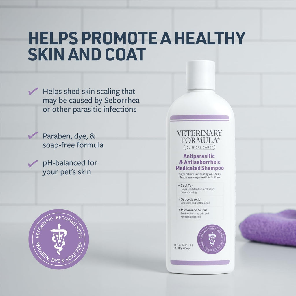 Veterinary Formula Antiparasitic & Antiseborrheic Dog Shampoo - 16 oz