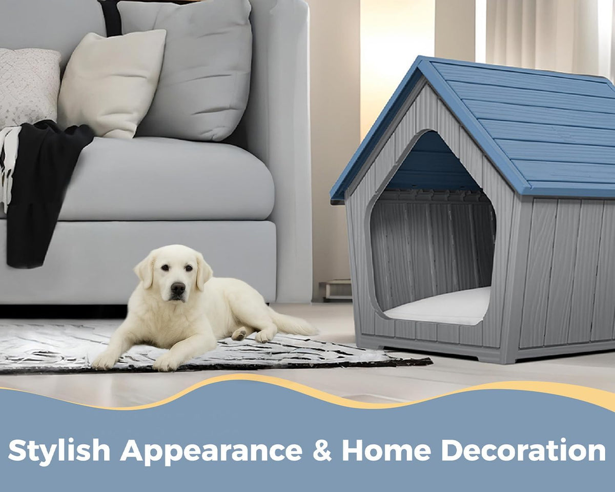 Small Dog House Indoor/Outdoor, Blue