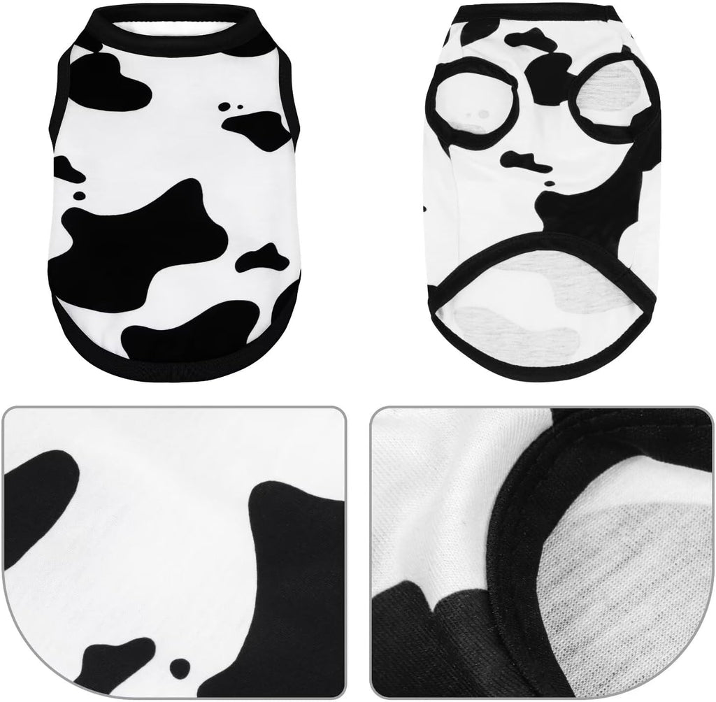 Adorable Cow Print Dog Shirts – Lightweight, Cozy Outfit for Small to Medium Dogs, Soft & Snuggly Pet Wear for Everyday 