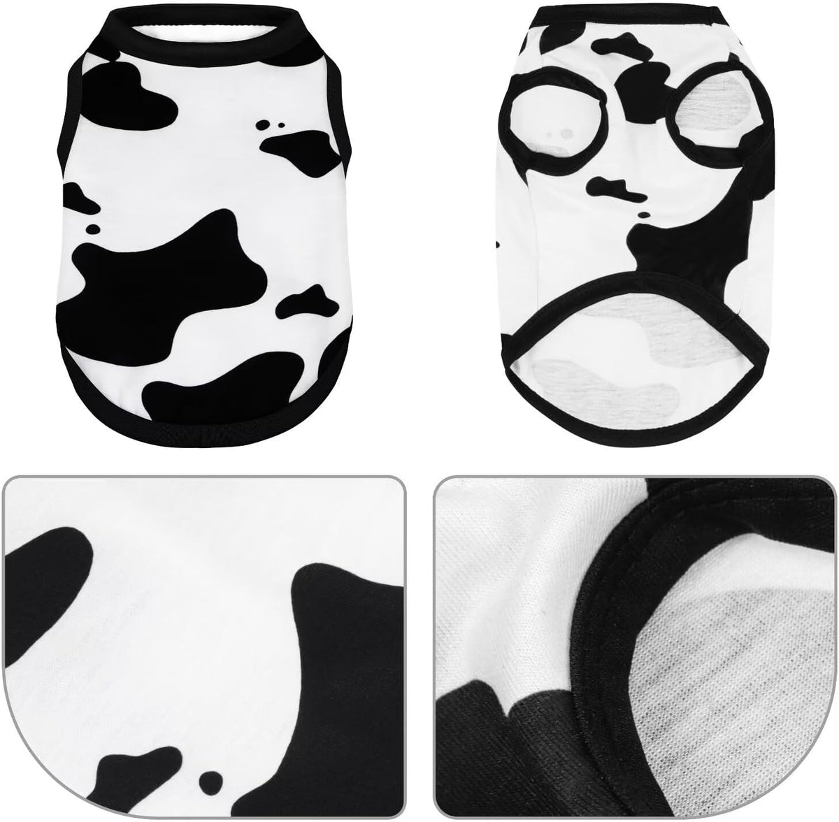 Adorable Cow Print Dog Shirts – Lightweight, Cozy Outfit for Small to Medium Dogs, Soft & Snuggly Pet Wear for Everyday 