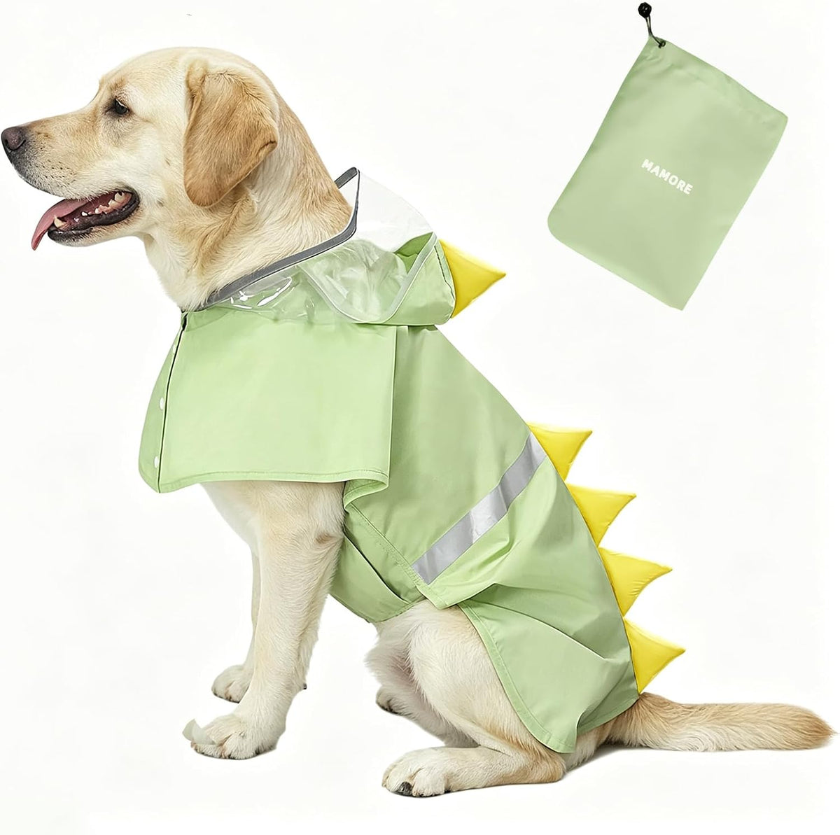 MAMORE Waterproof Dog Raincoat,Adjustable Dog Rain Coat with Hood
