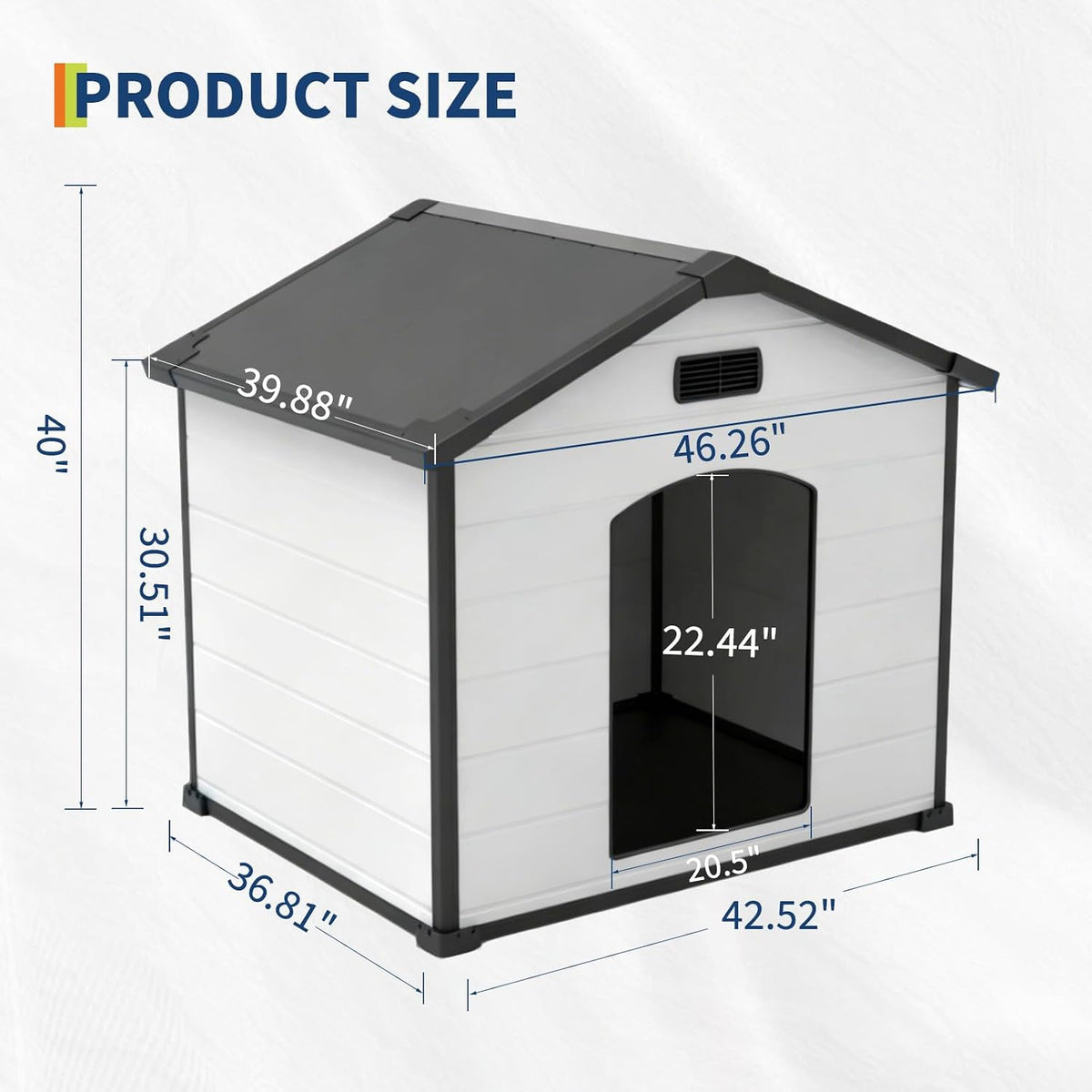 Extra Large Waterproof Dog House for Indoor & Outdoor Use