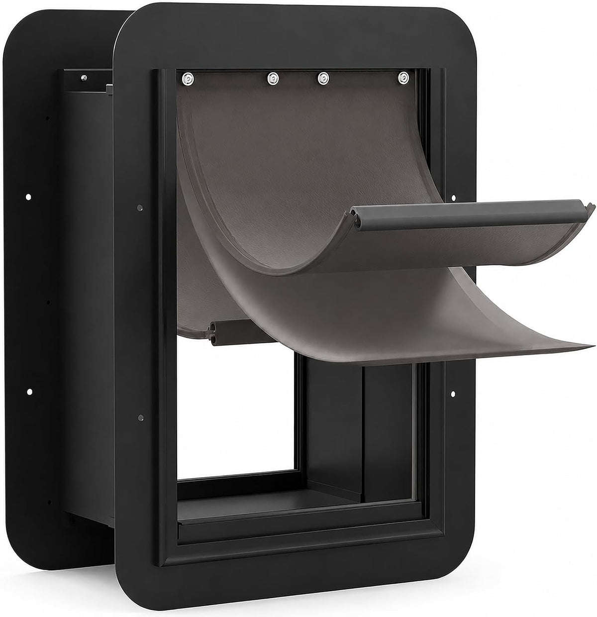 URSPET Medium Dog Door for Wall, 3-Flap Insulated, Steel Frame,White