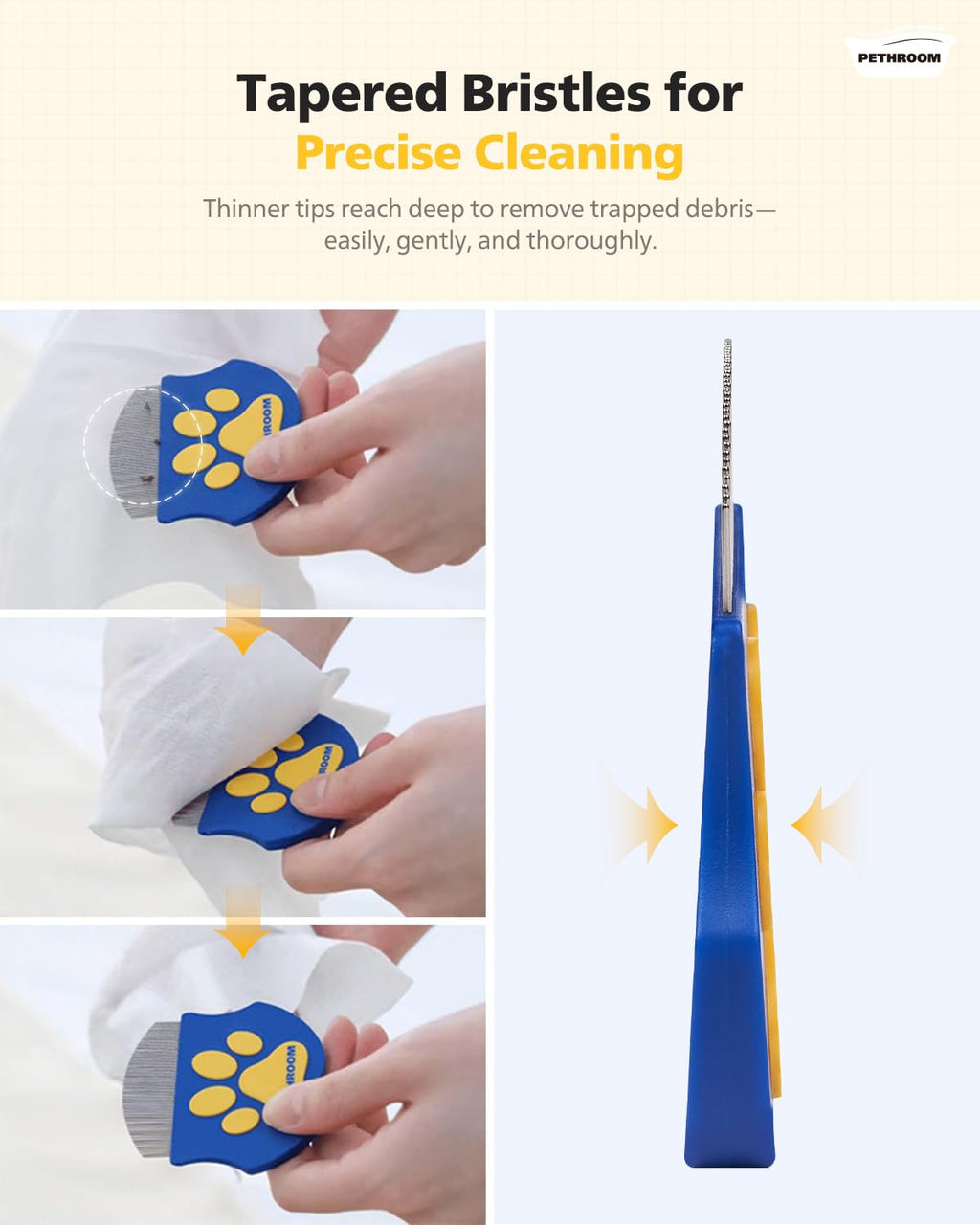 Professional Eye Comb for Pets, Stainless Steel Tear Stain Remover