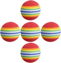 Uonlytech 5pcs Rainbow Cat Balls Elastic Eva Foam for Cats, Home Use