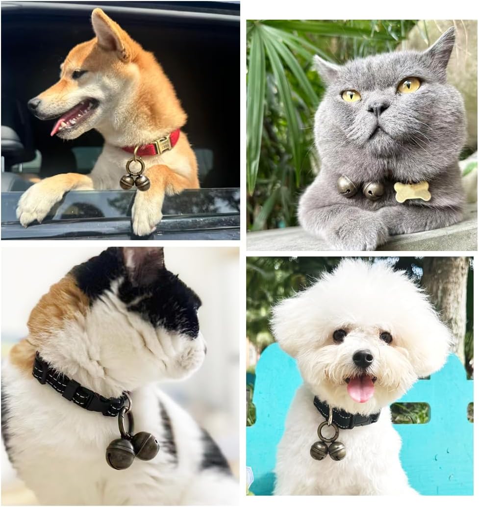 Cat & Dog Collar Bell Set, 2 Style Extra Loud Bell for Pet Tracking