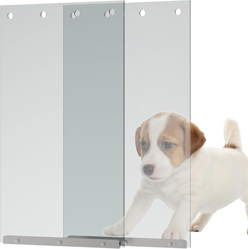 2-Pack Extra Large Transparent Dog Door Replacement Flaps Size 9 3/4" x 17"