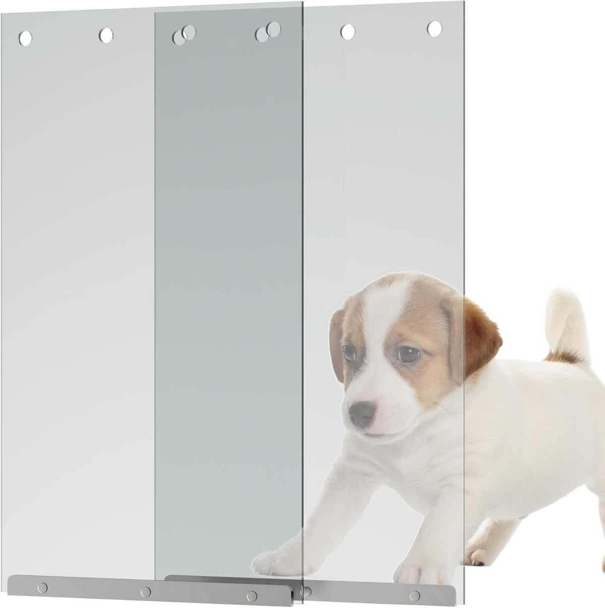 2-Pack Extra Large Transparent Dog Door Replacement Flaps Size 9 3/4" x 17"