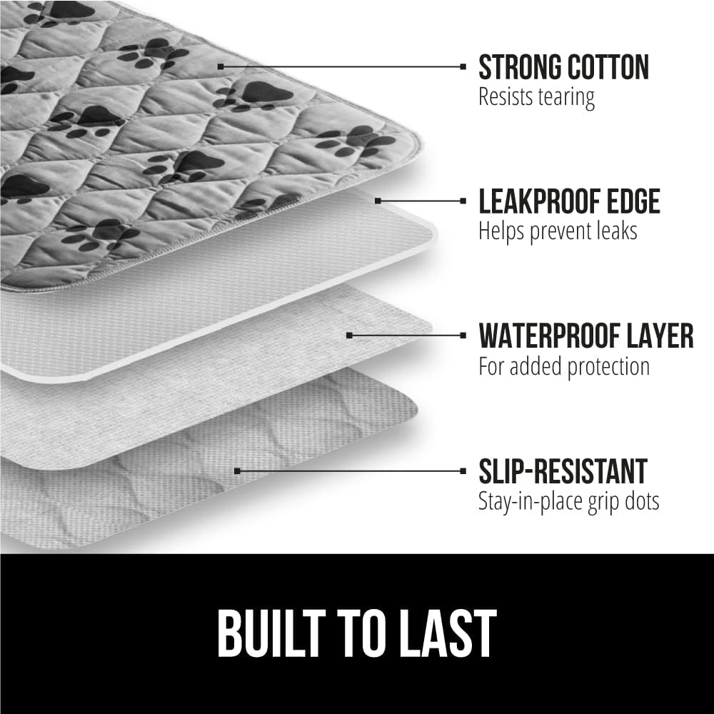GORILLA GRIP Washable Puppy Pads, Slip Resistant Dog Crate Mat, 46x28