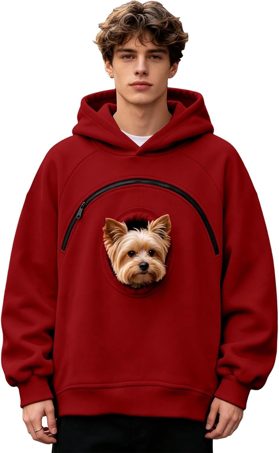 Pet Pouch Hoodie for Small Dogs Men Cats Animal Holder Sweatshirts