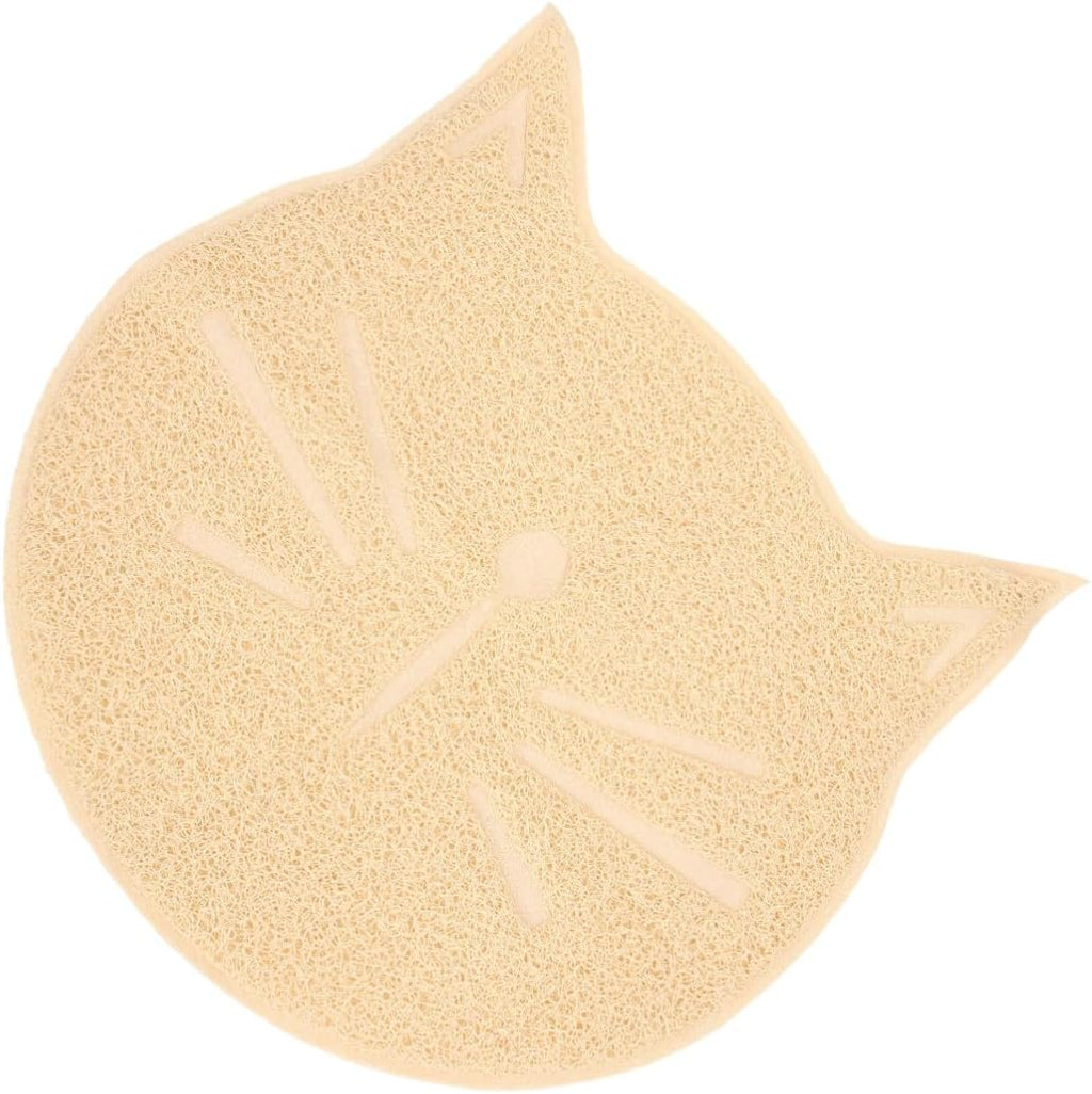 PVC Pad for Cats Cat Face Shaped Litter Mat, Non-Slip