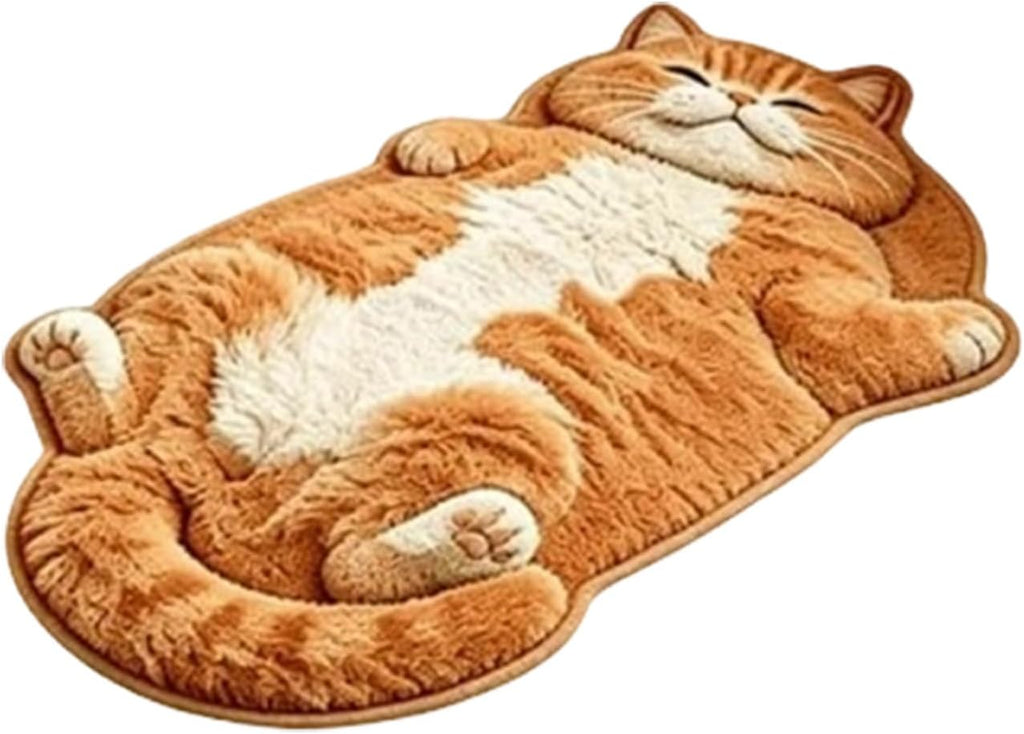 Sleeping Cat Rug Floor Mat, Diatom Mud Door Mat, Mats Large Cartoon