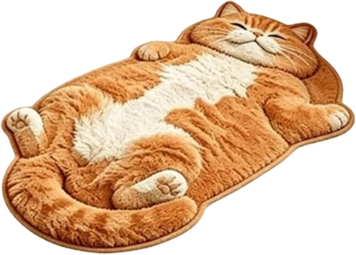 Sleeping Cat Rug Floor Mat, Diatom Mud Door Mat, Mats Large Cartoon