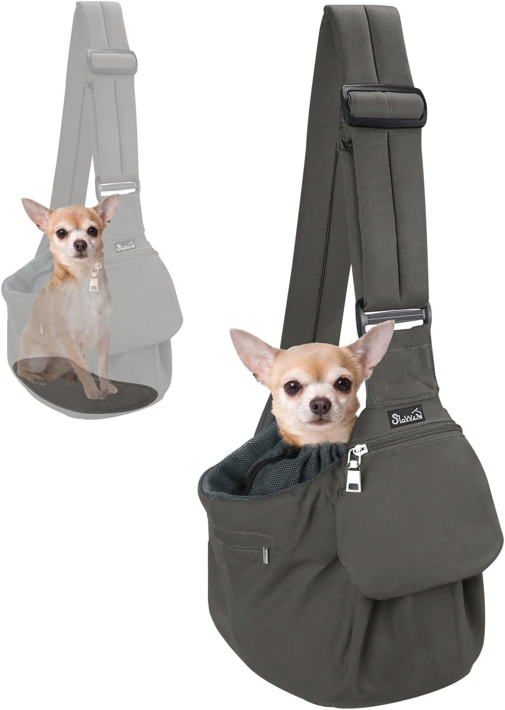 SlowTon Pet Carrier, Hard Bottom Support & Adjustable Padded Shoulder Strap