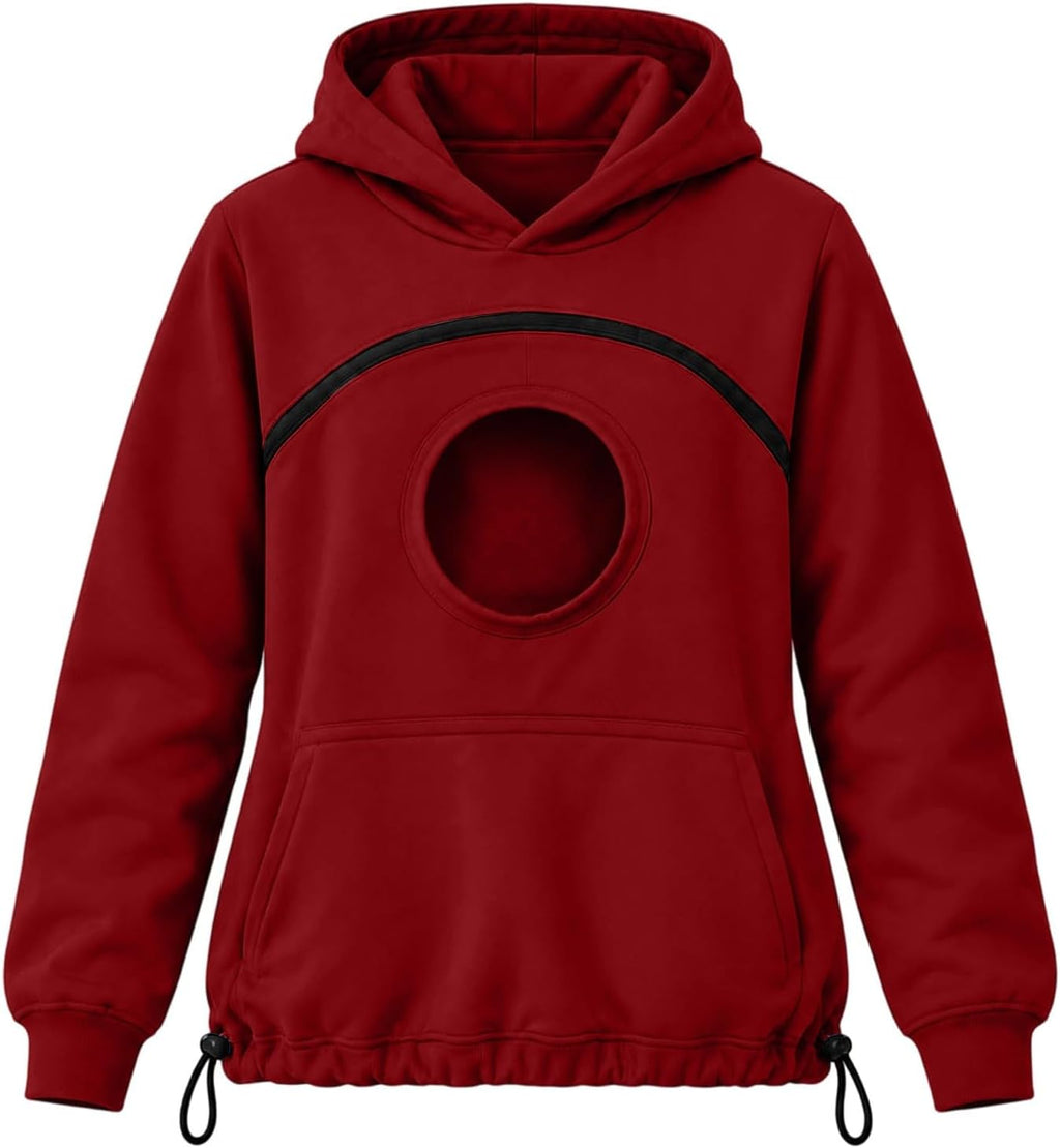 Pet Pouch Hoodie Zipper Front Pocket Cat Dog Carrier Sweatshirt